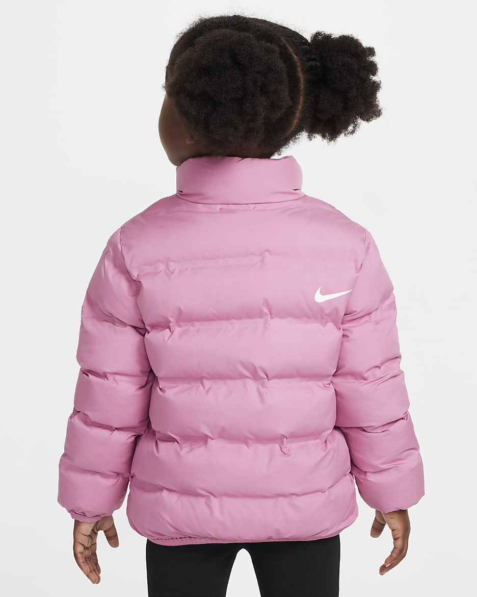 Nike Toddler Wrapped Swoosh Debossed Quilted Jacket. Nike